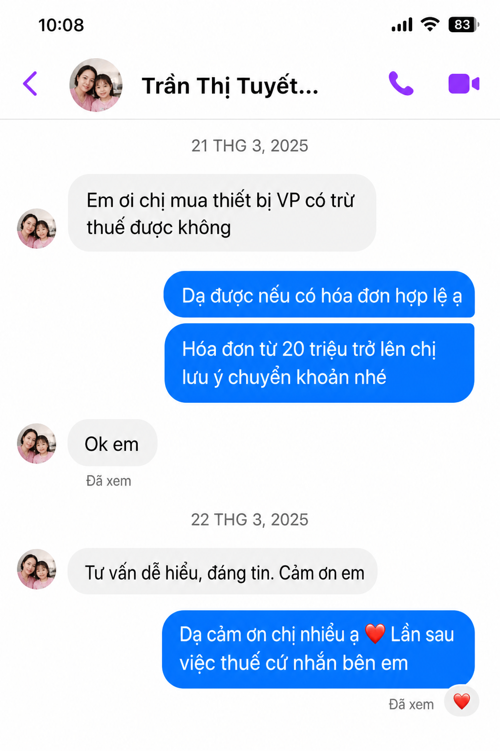 Đánh giá của Trần Thị Tuyết Mai — Tư vấn thuế